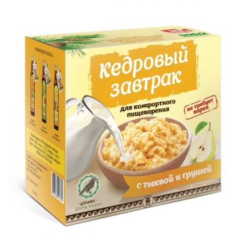 Купить Завтрак кедровый для комфортного пищеварения с тыквой и грушей  г. Чехов  